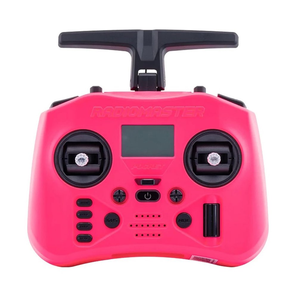 Radiomaster Pocket Crush ExpressLRS Radio Controller 2.4G 16CH ELRS Transmitter Hall Gimbal for RC FPV Drone Quadcopter Remote Control (Hot Pink-ELRS M2)