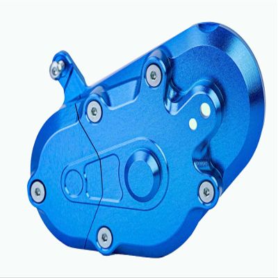 BeaxTurbo Racing Upgrade Parts CNC Aluminum7075 Transmission Housing for LOSI Promoto MX1:4 LOS262008 (Blue)
