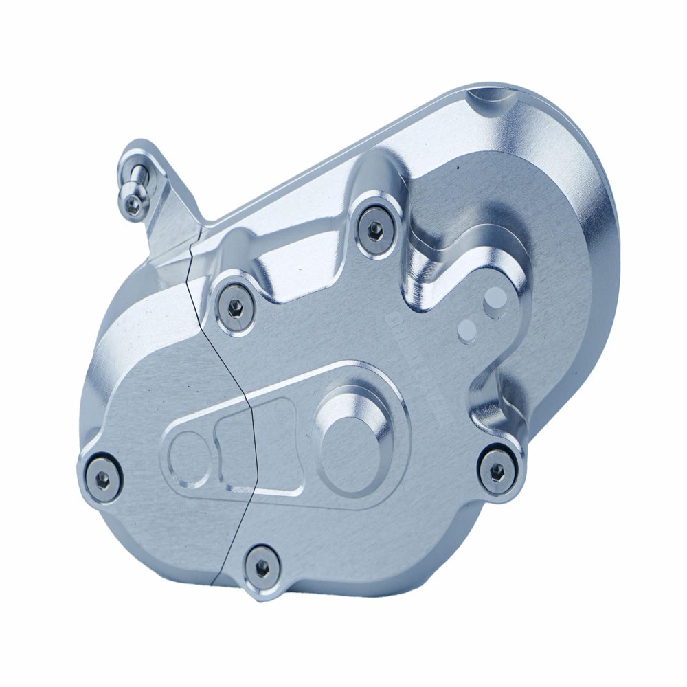 BeaxTurbo Racing Upgrade Parts CNC Aluminum7075 Transmission Housing for LOSI Promoto MX1:4 LOS262008 (Silver)