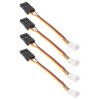 Create idea 4pcs 3pin Molex 1.25mm Male to JR Female Model Aircraft Servo Extension Cable Length 75mm 28AWG for Remote Control of Airplanes and Toy Cars view 1