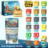 100PCS Magnetic Blocks - Build Mine Magnet World Mine Adventure Set Dinosaur Toys, Creative Jurassic Kids Games for 3-5 5-7 8-12 Boys, Sensory STEM Outdoor Toys for Boys & Girls Birthday Gifts view 3