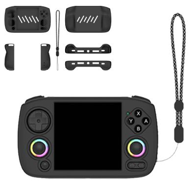Case for Anbernic RG Cube Unisoc T820 Handheld Game Console,Soft Skin Silicone Case Anti-ScratchFull Protective Case for Anbernic RG Cube Unisoc T820 Handheld Game Console-Black