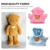Bear Clothes for 6-8inch Stuffed Bears 2Pcs Hooded Cute Stuffed Animal Clothes Cartoon DIY Decorative Clothes Stuffed Animal Clothing & Accessories, Bear Plush. view 3