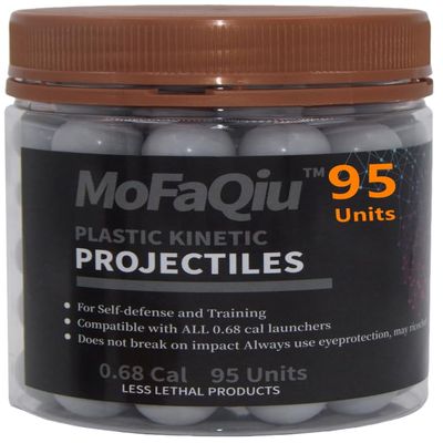 MoFaQiu 68 Cal Kinetic Projectiles, no Parting line Burr, Mirror polishing,for Training,Paintball Pepper Practice BallCan be reused Kinetic BallCompatible All .68 Cal Pepper Ball launchers