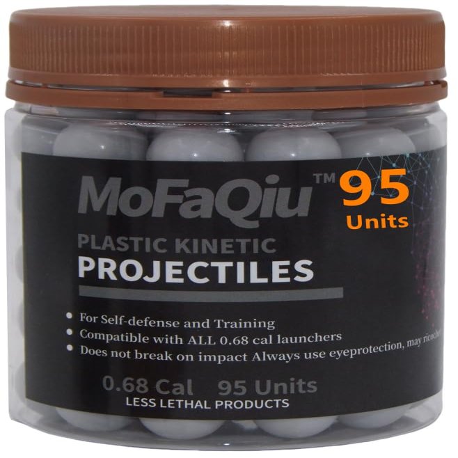 MoFaQiu 68 Cal Kinetic Projectiles, no Parting line Burr, Mirror polishing,for Training,Paintball Pepper Practice BallCan be reused Kinetic BallCompatible All .68 Cal Pepper Ball launchers