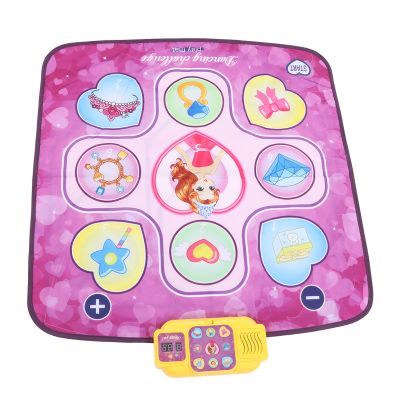 RiToEasysports Electronic Musical Kids Dance Pad Mat, Foldable Fun Exercise with Music and Light Easily Control Music Volume for Outdoor Play