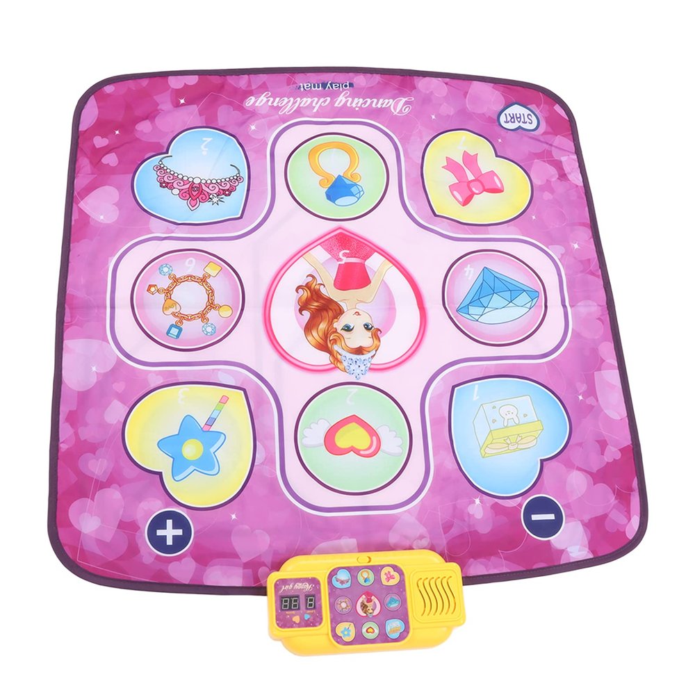 RiToEasysports Electronic Musical Kids Dance Pad Mat, Foldable Fun Exercise with Music and Light Easily Control Music Volume for Outdoor Play