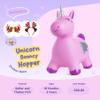 ZOOJOY Unicorn Bouncy Hopper, Inflatable Bouncy Horse Hopping Toys for Toddlers 1-3, Indoor Outdoor Bounce and Ride On Bouncer Boys Girls, Birthday with Free Christmas Accessories view 2