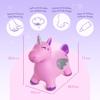 ZOOJOY Unicorn Bouncy Hopper, Inflatable Bouncy Horse Hopping Toys for Toddlers 1-3, Indoor Outdoor Bounce and Ride On Bouncer Boys Girls, Birthday with Free Christmas Accessories view 4
