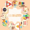 Hdsahdok 5FT Large Wooden Activity Wall Busy Board, Montessori Sensory Wall Panel for Toddlers, 12 in 1 Learning Activitie Center,Gift for Kids 1-3 Year Olds, Playroom Toy for Boys and Girls view 3