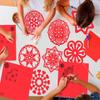 30PCS Chinese Paper Cutting Kit, Red Fun Paper Art Crafts Kits for Window Decoration Spring Festival Chinese New Year Celebration Activity, Creative Handmade Paper-Cut view 2