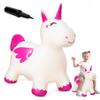 EVERICH TOY Bouncy Horse Unicorn Toys for Kids, Inflatable Bouncing Animal Hopping Toys, Outdoor Indoor Ride On Bouncer, Boys Girls Birthday Gift for 18 Months 2 3 4 5 6 Years Old Toddler view 1