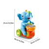 Billowvolve Musical Walking Elephant Drummer Toy Multifunctional Drumming Car Blow Floating Ball Tricycle Children's Drum with LED Lights view 2