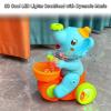 Billowvolve Musical Walking Elephant Drummer Toy Multifunctional Drumming Car Blow Floating Ball Tricycle Children's Drum with LED Lights view 3