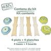 Smoby Life Adventure Course - Motor Skills - 4 Stakes and 4 Boards - Up to 3.5 m Long - Recycled Material - From 2 Years - Made in France view 4