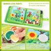 Busy Book for Toddlers 1-3, Montessori Toys Busy Board for 1 Year Old, Upgraded Composite Fabric Animal Forest Quiet Book with Fishing Game, Airplane Travel Essential Activities Birthday Gift Boy Girl view 3