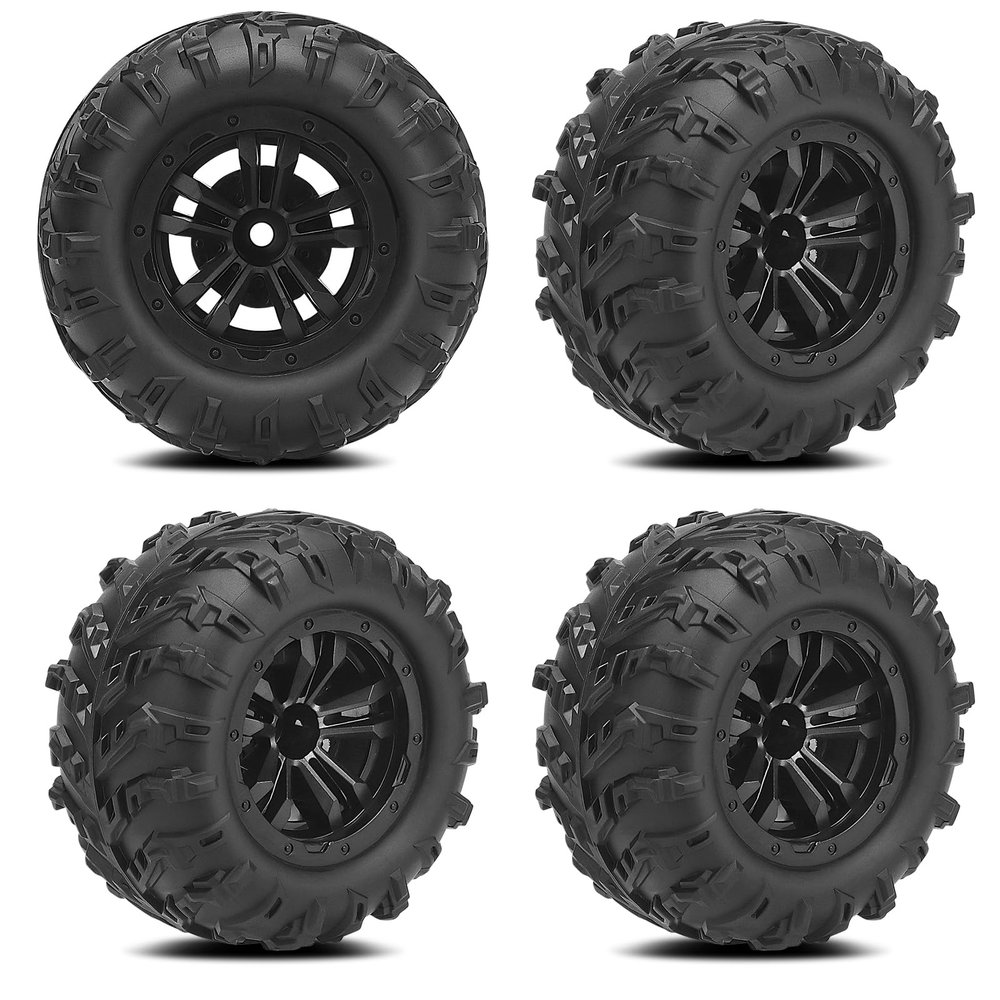 12mm Hex Hub RC Wheels and Tires, daitoku 1/16 RC Tires RC Car Wheels for SCY, MJX, WL, HBX 1/16 1/14 RC Cars