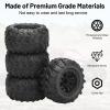 12mm Hex Hub RC Wheels and Tires, daitoku 1/16 RC Tires RC Car Wheels for SCY, MJX, WL, HBX 1/16 1/14 RC Cars view 2