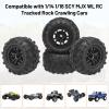 12mm Hex Hub RC Wheels and Tires, daitoku 1/16 RC Tires RC Car Wheels for SCY, MJX, WL, HBX 1/16 1/14 RC Cars view 3