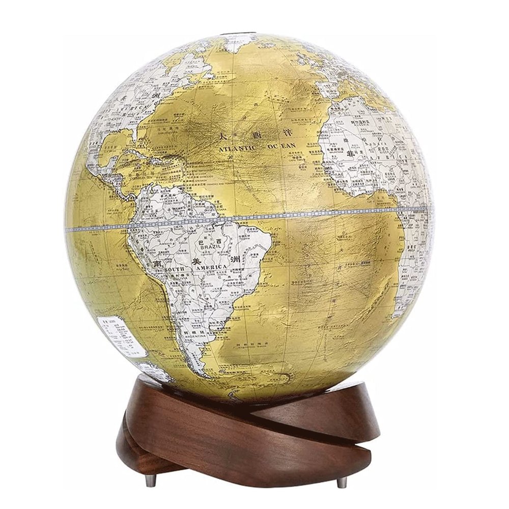 Geographic Globes Globe 10" Diameter Globes With Black Walnut Base World Globe For Adult Tabletop Geographic Globes Ornament Fun