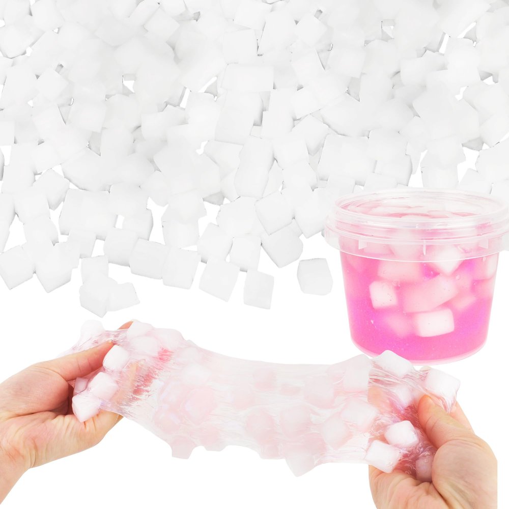2000 Pcs Jelly Cubes White Jelly Block Bulk Jelly Cubes Charms Accessories Stuff Toys for DIY Art Crafts Birthday Party Favors