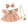 JAOCDOEN Doll Clothes Accessories 20cm Doll Clothes Accessories with Bag Bow RIE Floral Printed Cute PP Cotton Baby Girl Doll Clothing Dress view 1