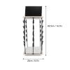 Bewinner Chip Rack Display Stand, 5 Tiers 40 Clips Snack Organizer with Top Writing Pad, 360 Rotating Wooden Base Chip Holder for Party Stall Desktop view 4