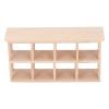 1:12 Scale Dollhouse Wood Storage Rack, Miniature Display Bookshelf with Birch Wood Material, Good for Doll Living Room, Bedroom, Study, Cute Decor or Ornament view 1