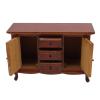 1:12 Dollhouse Cabinet, Realistic Miniature Dollhouse Furniture Made of Birch Wood with Openable Doors, Suitable for Dollhouse Decorations view 4