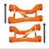 Aluminum 7075 Alloy Rear Upper Suspension ARMS for Traxxas 1/16 Mini Maxx 4WD RTR Brushless Monster Truck 107154-1 Upgrades - Orange view 1