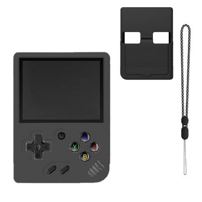 Case for Miyoo Mini Plus,NOUKAJU Silicone Protective Cover,Drop-Proof,Scratch-Proof,Shock-Proof,Dust-Proof,Protective Case for Miyoo Mini Plus Handheld Game Console(Black)