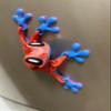 GdTenyuanHeki 3D Printed Magnetic Frog,Figurines 3D Fake Frog ,Articulated 3D Printed Animals,3D Printed Fidget for Refrigerator Magnets Decor,Computer Monitor Decor (red 15cm) view 2