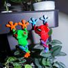 GdTenyuanHeki 3D Printed Magnetic Frog,Figurines 3D Fake Frog ,Articulated 3D Printed Animals,3D Printed Fidget for Refrigerator Magnets Decor,Computer Monitor Decor (red 15cm) view 4