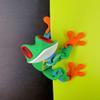 GdTenyuanHeki 3D Printed Magnetic Frog,Figurines 3D Fake Frog ,Articulated 3D Printed Animals,3D Printed Fidget for Refrigerator Magnets Decor,Computer Monitor Decor (Green 20cm) view 1