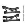 Aluminum 7075 Alloy Front Upper Suspension Arms for Traxxas 1/16 Mini Maxx 4WD RTR Brushless Monster Truck 107154-1 Upgrades - Black view 1