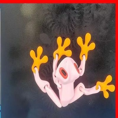 GdTenyuanHeki 3D Printed Magnetic Frog,Figurines 3D Fake Frog ,Articulated 3D Printed Animals,3D Printed Fidget for Refrigerator Magnets Decor,Computer Monitor Decor (Pink 15cm)