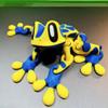 GdTenyuanHeki 3D Printed Magnetic Frog,Figurines 3D Fake Frog ,Articulated 3D Printed Animals,3D Printed Fidget for Refrigerator Magnets Decor,Computer Monitor Decor (Yellow spot 20cm) view 1