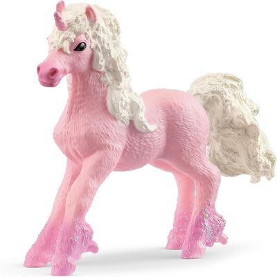 Schleich Bayala - Cute, 3" Flower Baby Unicorn Foal Toy. Pretty, Pink Fantasy Action Figure for Girls and Boys. Fun, Imaginative Play Pegasus Fairy Figurine, Mystical Toys for Kids Ages 5+, 70832