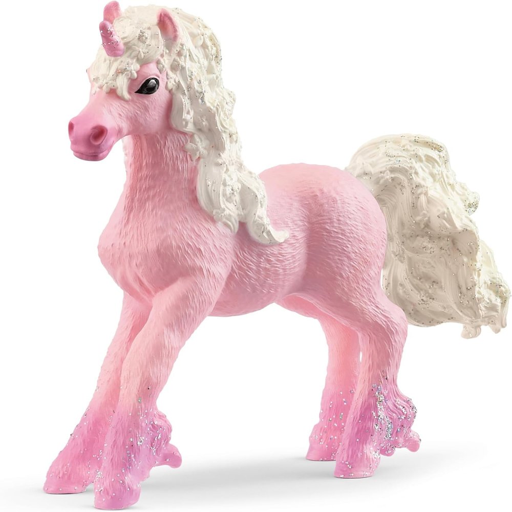 Schleich Bayala - Cute, 3" Flower Baby Unicorn Foal Toy. Pretty, Pink Fantasy Action Figure for Girls and Boys. Fun, Imaginative Play Pegasus Fairy Figurine, Mystical Toys for Kids Ages 5+, 70832