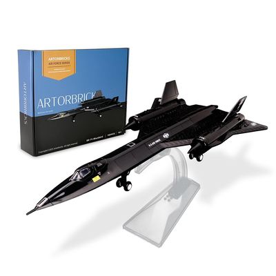ArtorBricks SR-71 Reconnaissance Blackbird Airplane Military Building Set with Display Stand - 183Piece Model Kit for Adults, Collectors & Hobbyists