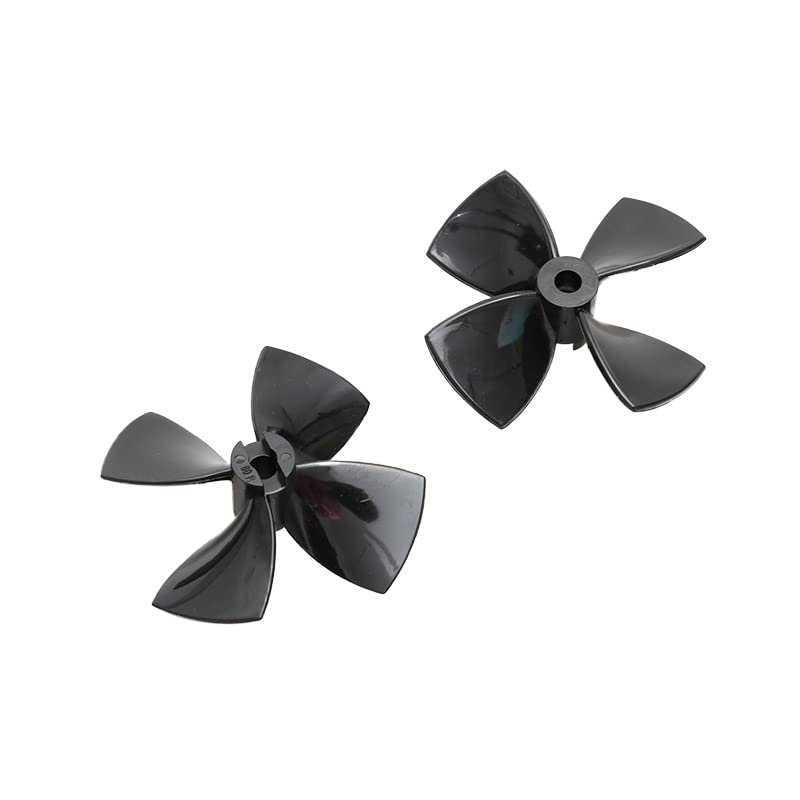 1Pair PC 4-Blade Propeller Outer Dia. 60mm 70mm 80mm Aperture 5mm Ducted Screw for RC Pattern Trawler Vessel Fishing Bait Boat(1pair Dia. 70mm)