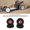 4PCS RC Crawler Wheel Tyre, 1.9in Aluminum Alloy Rubber RC Crawler Wheel Tyre, Strong Cushioning for SCX10 RBX10 1/10 Crawler (Red) view 3