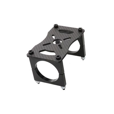 1Set RC Drone Motor Mounting Base 2.0mm 3K Carbon Fiber Plate with Pipe Clamp for 12mm/16mm/20m/22mm/25mm/30mm Tube Accessories(20mm)