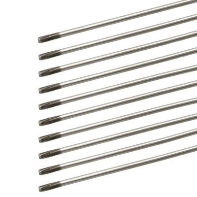 10PCS M2/M3 Threaded Push Rods Stainless Steel Servo Connecting Stick L150/200/250/300mm Pull Pole for RC Boat/Aircraft Model(M3x200MM)