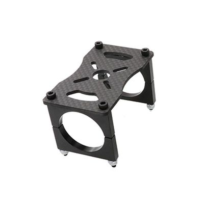 1Set RC Drone Motor Mounting Base 2.0mm 3K Carbon Fiber Plate with Pipe Clamp for 12mm/16mm/20m/22mm/25mm/30mm Tube Accessories(22mm)