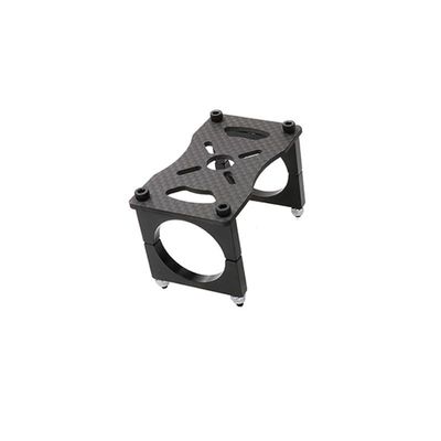 1Set RC Drone Motor Mounting Base 2.0mm 3K Carbon Fiber Plate with Pipe Clamp for 12mm/16mm/20m/22mm/25mm/30mm Tube Accessories(12mm)