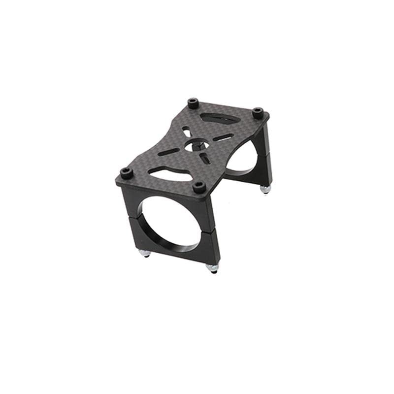 1Set RC Drone Motor Mounting Base 2.0mm 3K Carbon Fiber Plate with Pipe Clamp for 12mm/16mm/20m/22mm/25mm/30mm Tube Accessories(12mm)