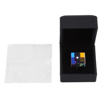 Cube Optical Glass Prism for Teaching, Research, and Decoration with Colorful Light
