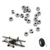 2.1mm Landing Gear Wheel Collar Set High Performance RC Airplane Model Aircraft Parts for Replacement Silver Stainless Steel view 3