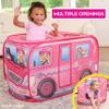 Barbie Coastal Cowgirl Camper Pop-Up Play Tent for Kids  Indoor Playhouse with Roll-Up Door & Roof Openings  Easy Setup, Folds Flat for Storage  Safe for Toddlers & Kids Ages 3+ view 2